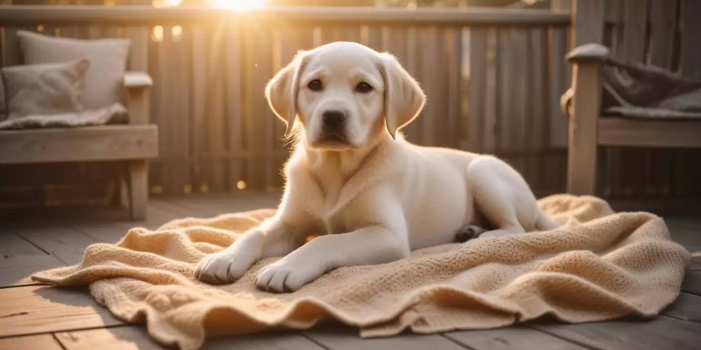 Perro sano con pelo brillante