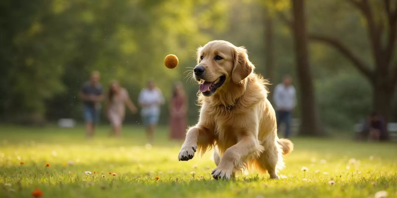 Perro jugando en un parque